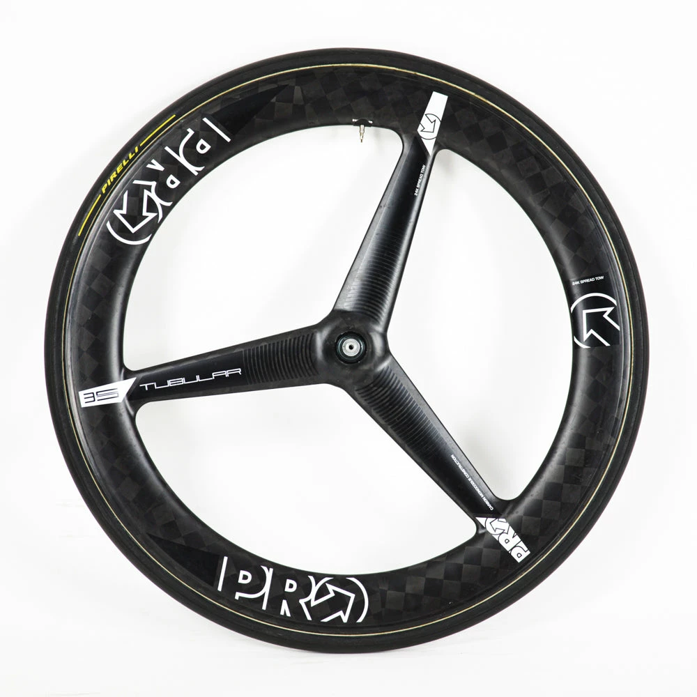 PRO TeXtreme 3-Spoke Tubular Front Wheel - Rim Brake 2 PRO TeXtreme 3-Spoke Tubular Front Wheel - Rim Brake - Billede 2