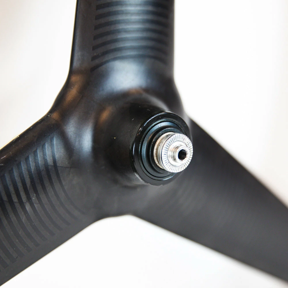 PRO TeXtreme 3-Spoke Tubular Front Wheel - Rim Brake 4 PRO TeXtreme 3-Spoke Tubular Front Wheel - Rim Brake - Billede 4