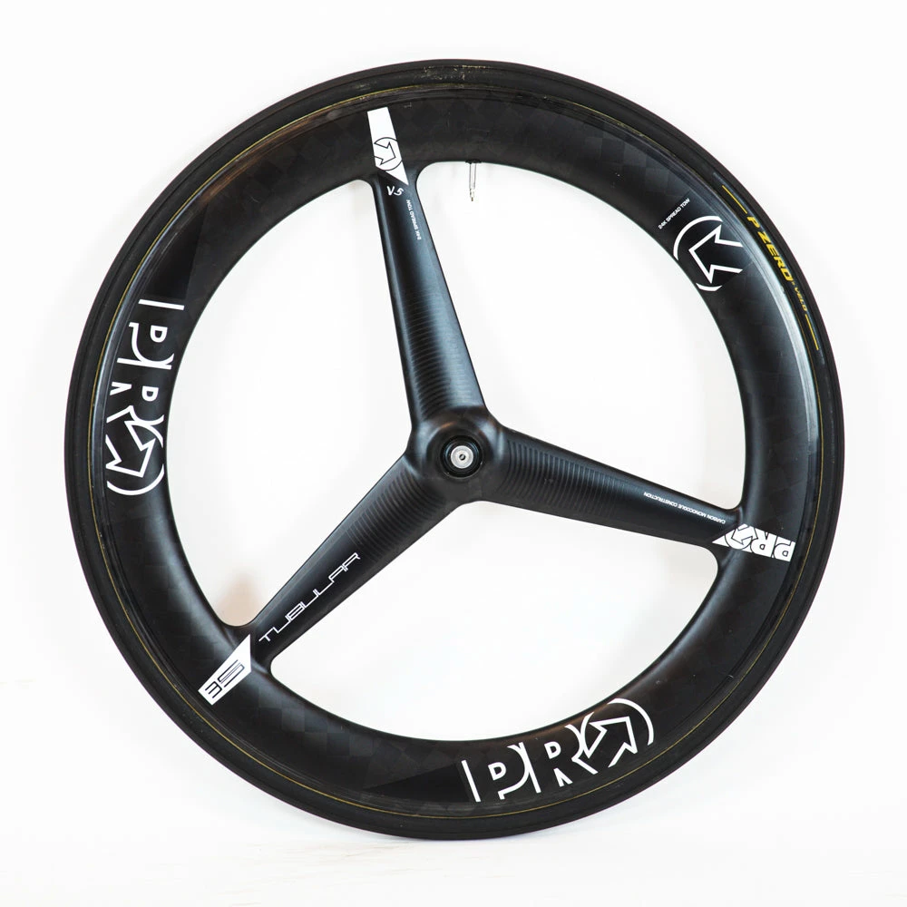 PRO TeXtreme 3-Spoke Tubular Front Wheel - Rim Brake 2 PRO TeXtreme 3-Spoke Tubular Front Wheel - Rim Brake - Billede 2