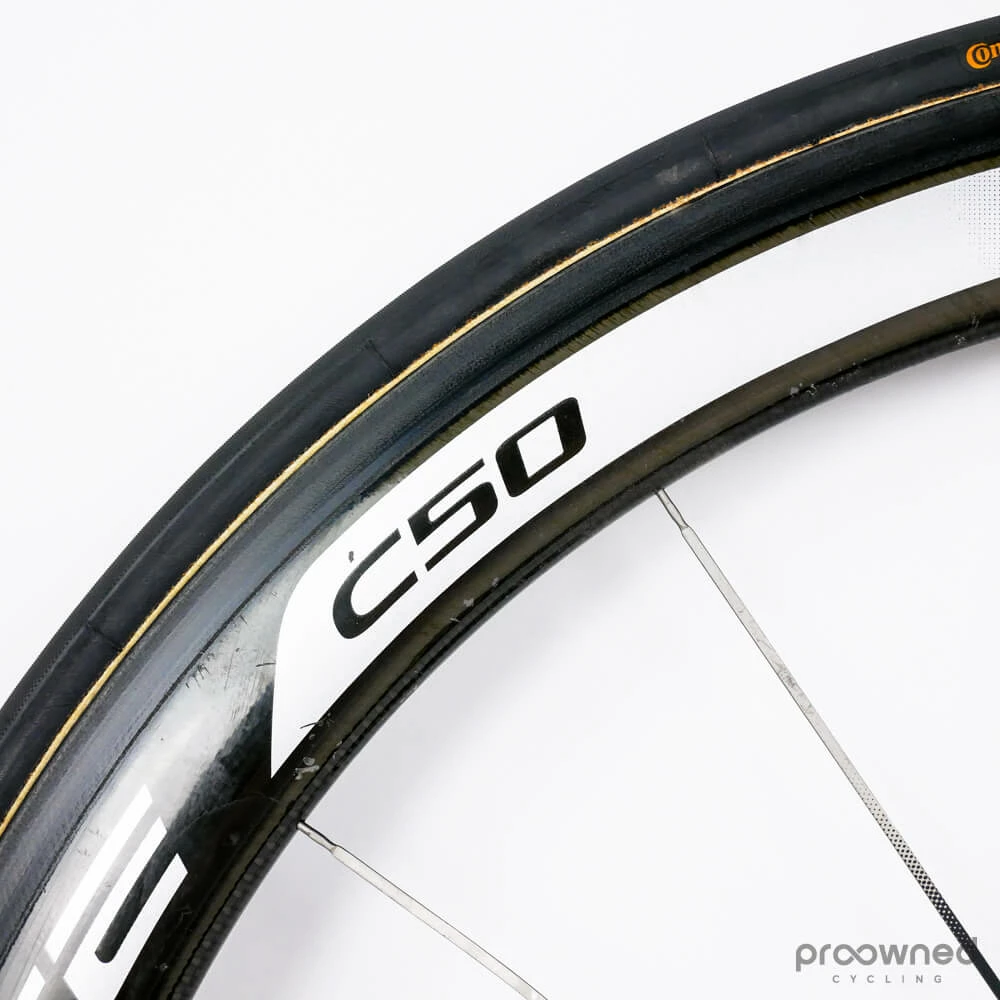 Shimano Dura-Ace 9000 C50 Carbon Tubular Rim Front Wheel 5 Shimano Dura-Ace 9000 C50 Carbon Tubular Rim Front Wheel - Billede 5