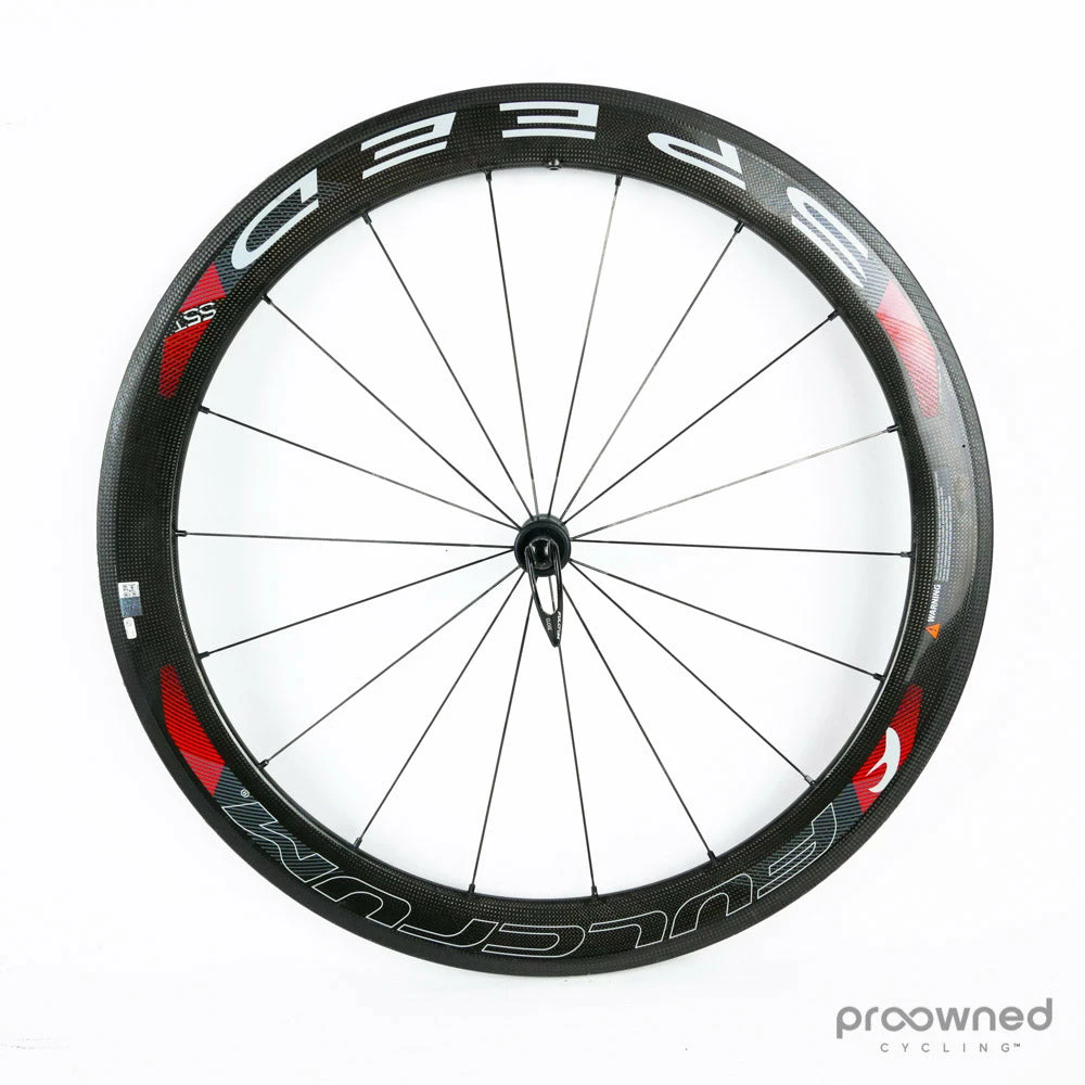 Fulcrum Speed 55T Tubular Front Wheel - Black/Red 2 Fulcrum Speed 55T Tubular Front Wheel - Black/Red - Billede 2